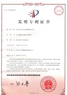 发明专利证书：新型环保的环氧树脂制造方法